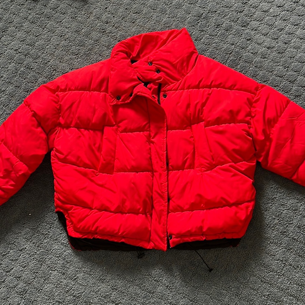 Urban Outfitters Red Oversized Puffer Jacket Size Small